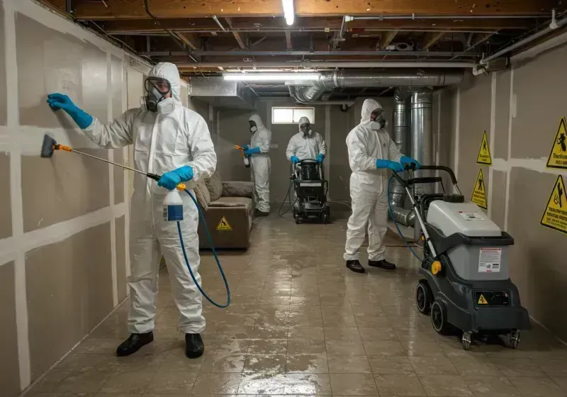 Basement Moisture Removal and Structural Drying process in Richmond, NH